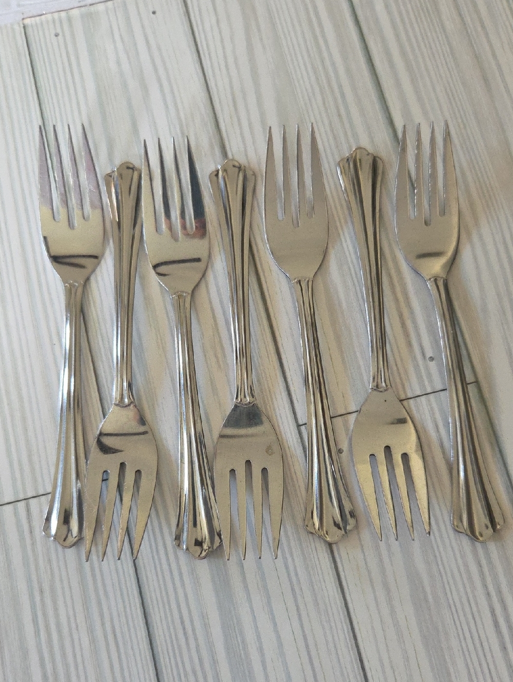 Onedia Bandcroft Stainless Steel Silver Dessert Forks - Set of 7 Replacement
